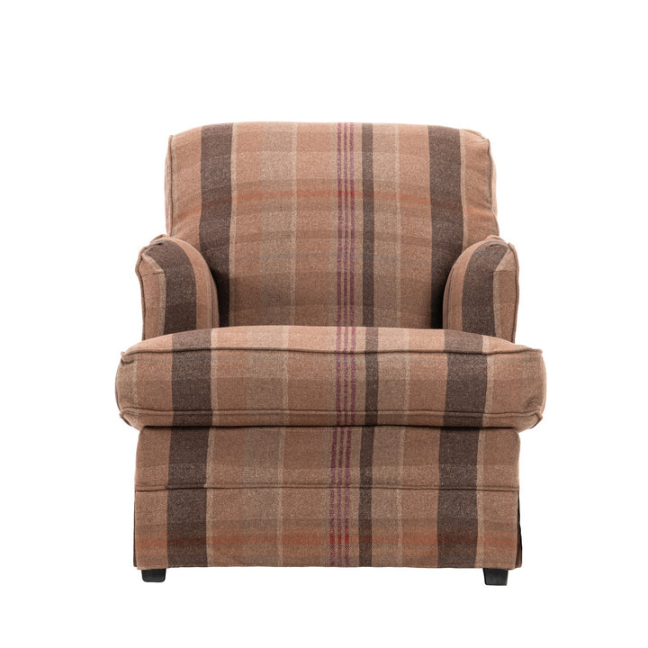 Evelyn Skirted Armchair - Chalet Plaid