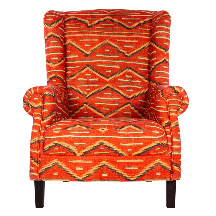 Bryant Wingback Armchair - Eyedazzler Navajo Linen