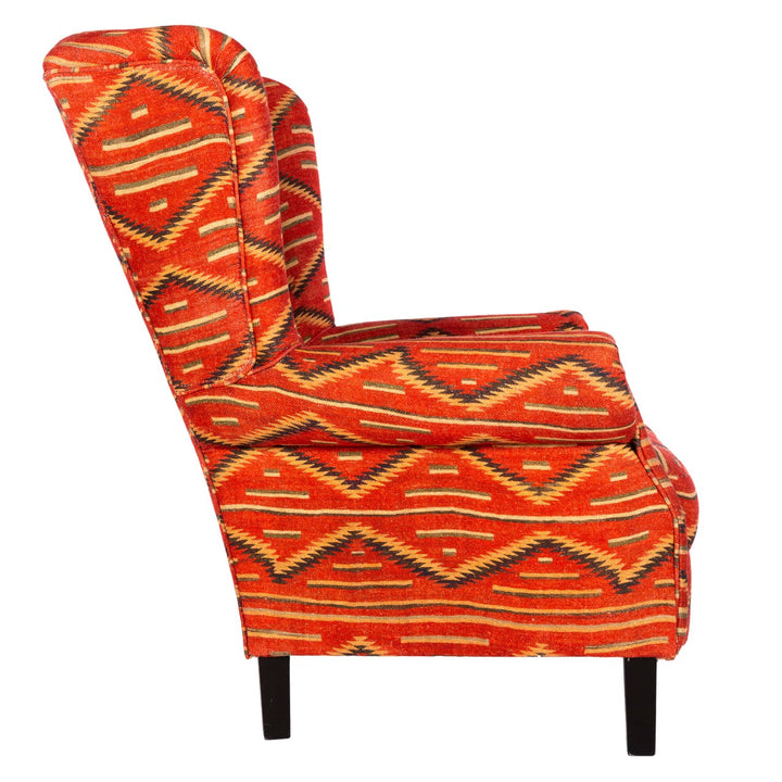 Bryant Wingback Armchair - Eyedazzler Navajo Linen