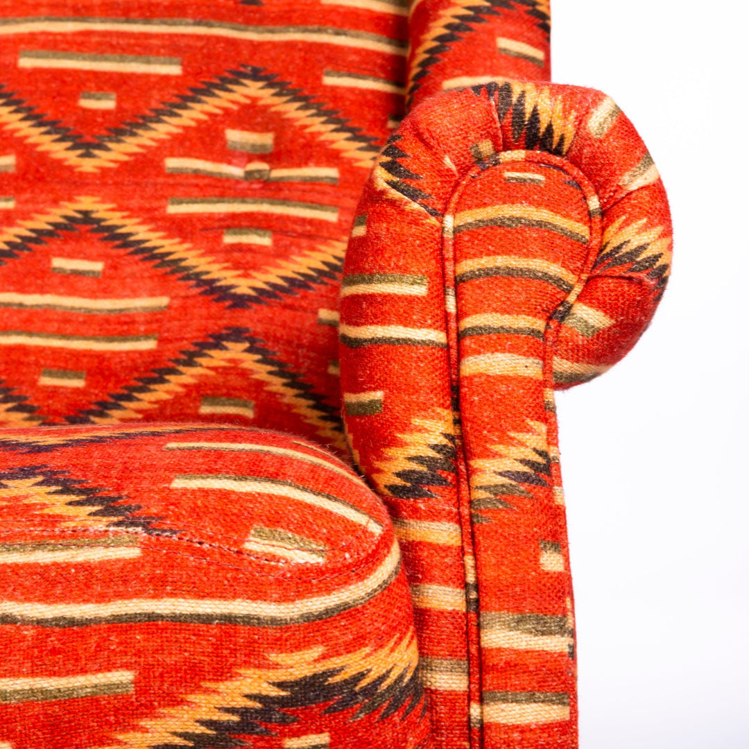 Bryant Wingback Armchair - Eyedazzler Navajo Linen