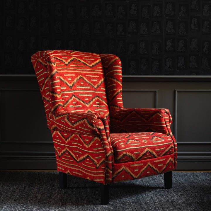 Bryant Wingback Armchair - Eyedazzler Navajo Linen