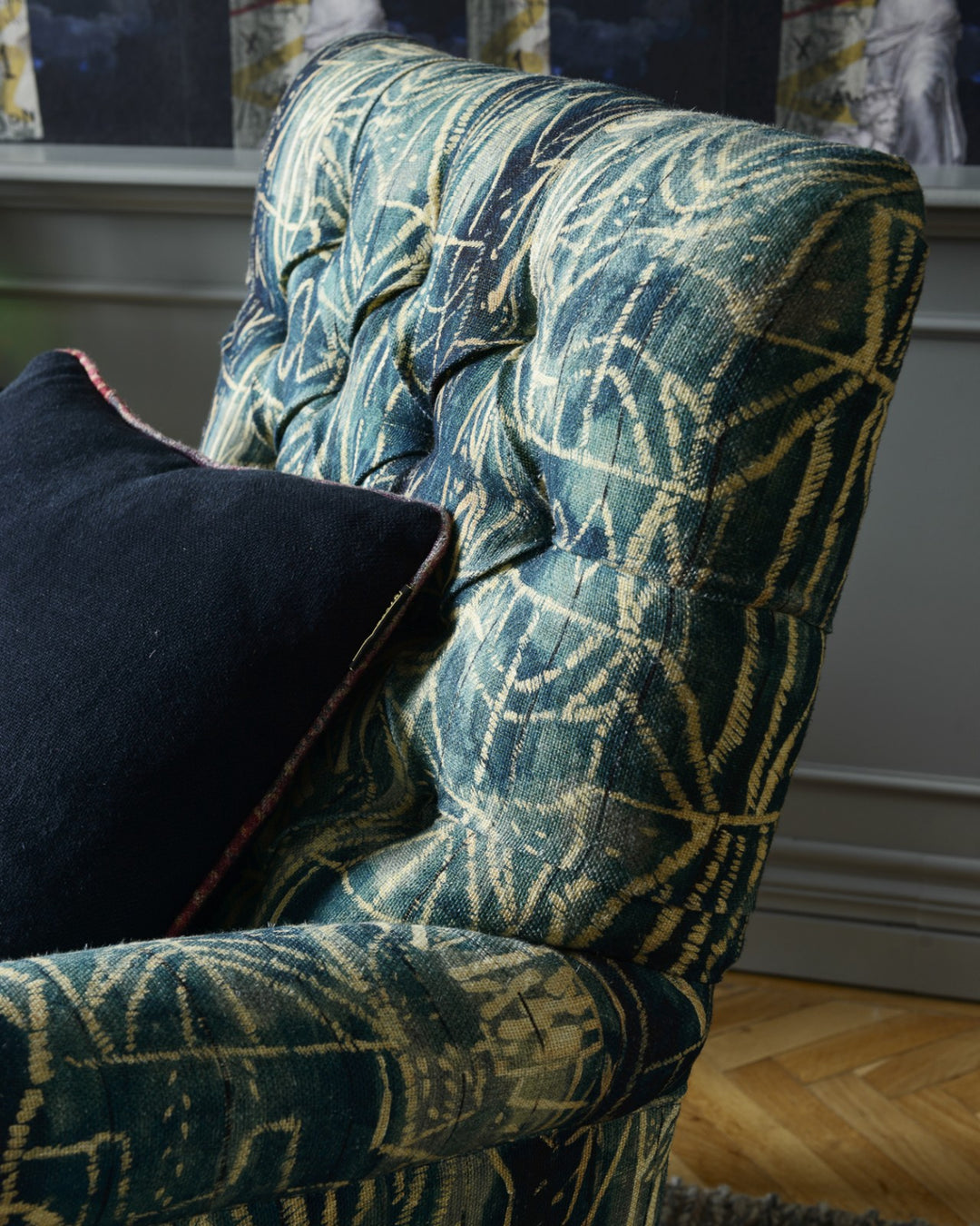 Madison Chaise - Bamileke Linen