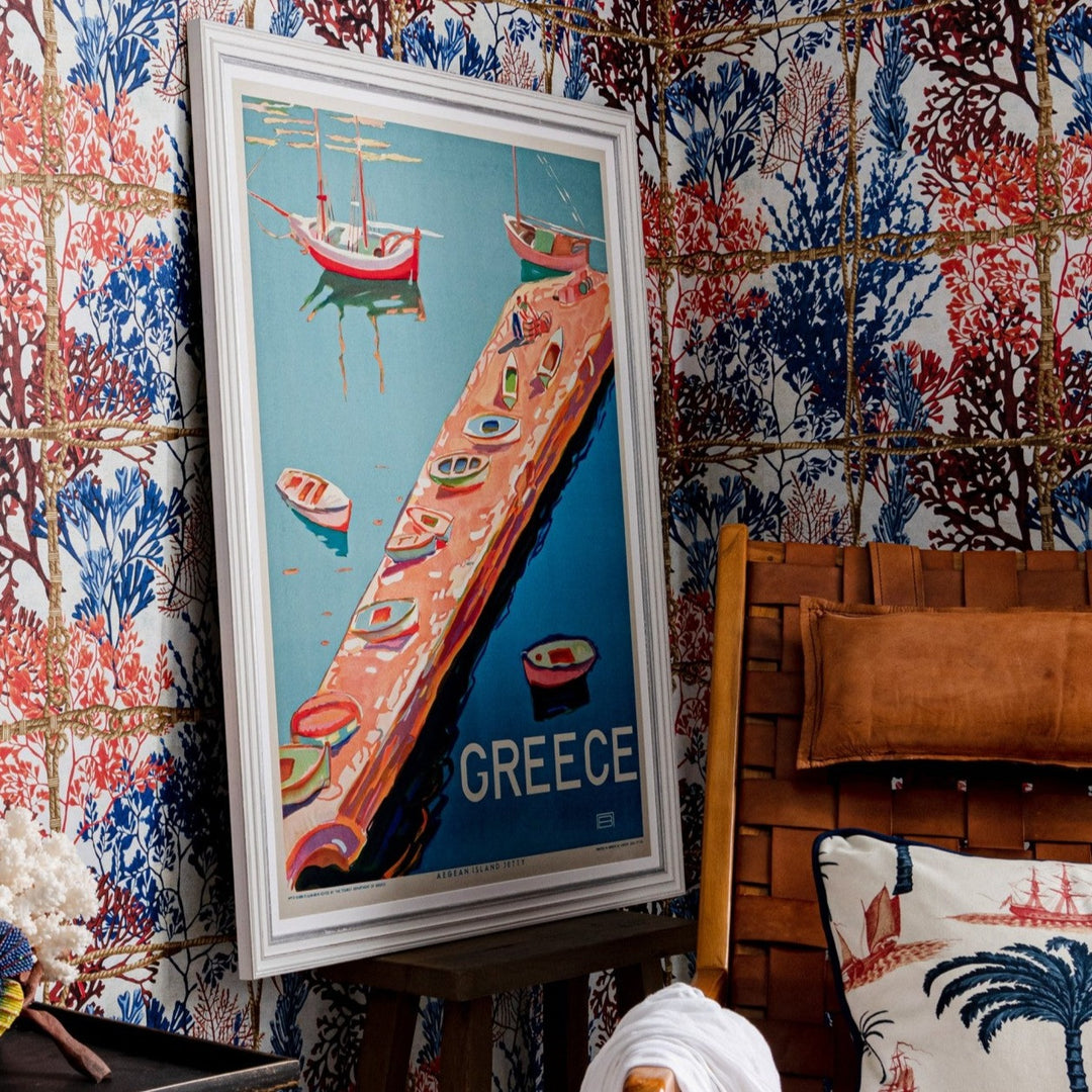 Greece Aegean Framed Travel Poster