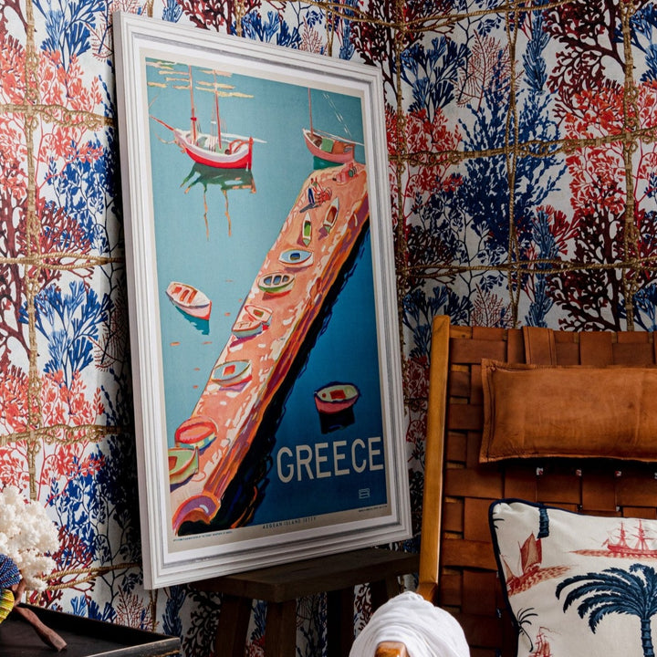 Greece Aegean Framed Travel Poster