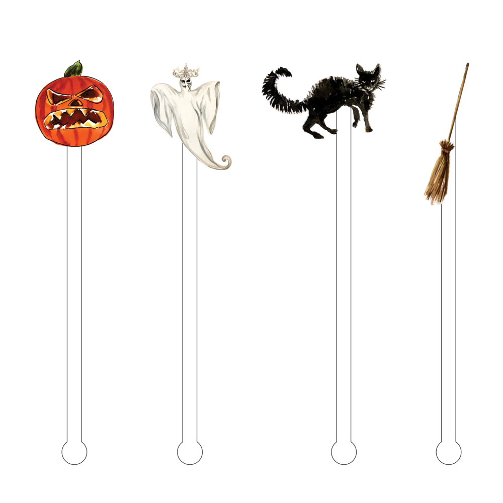 Boo! Halloween Acrylic Stir Sticks
