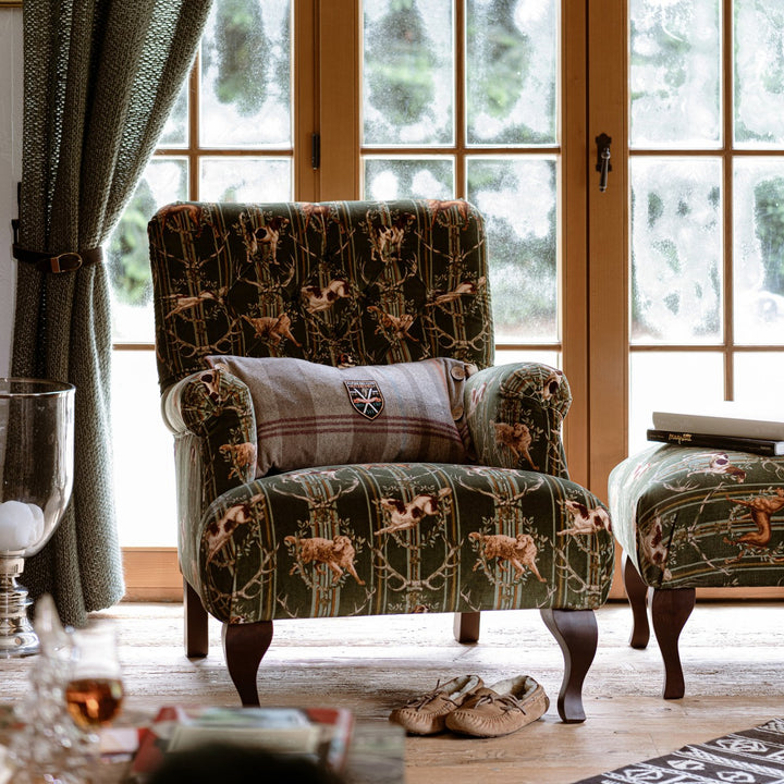 Hudson Mountain Dogs Chair - Green Velvet