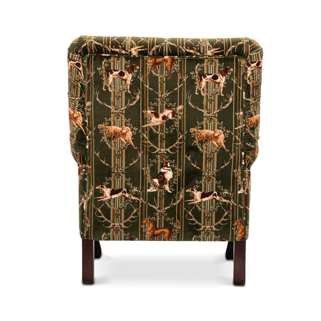 Hudson Mountain Dogs Chair - Green Velvet