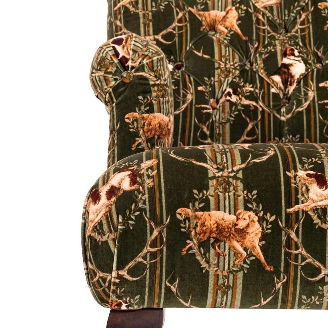 Hudson Mountain Dogs Chair - Green Velvet