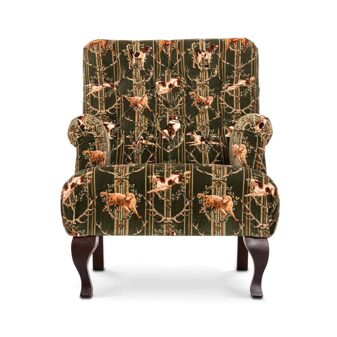Hudson Mountain Dogs Chair - Green Velvet