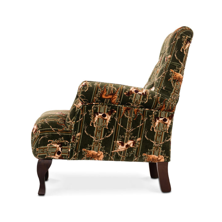 Hudson Mountain Dogs Chair - Green Velvet