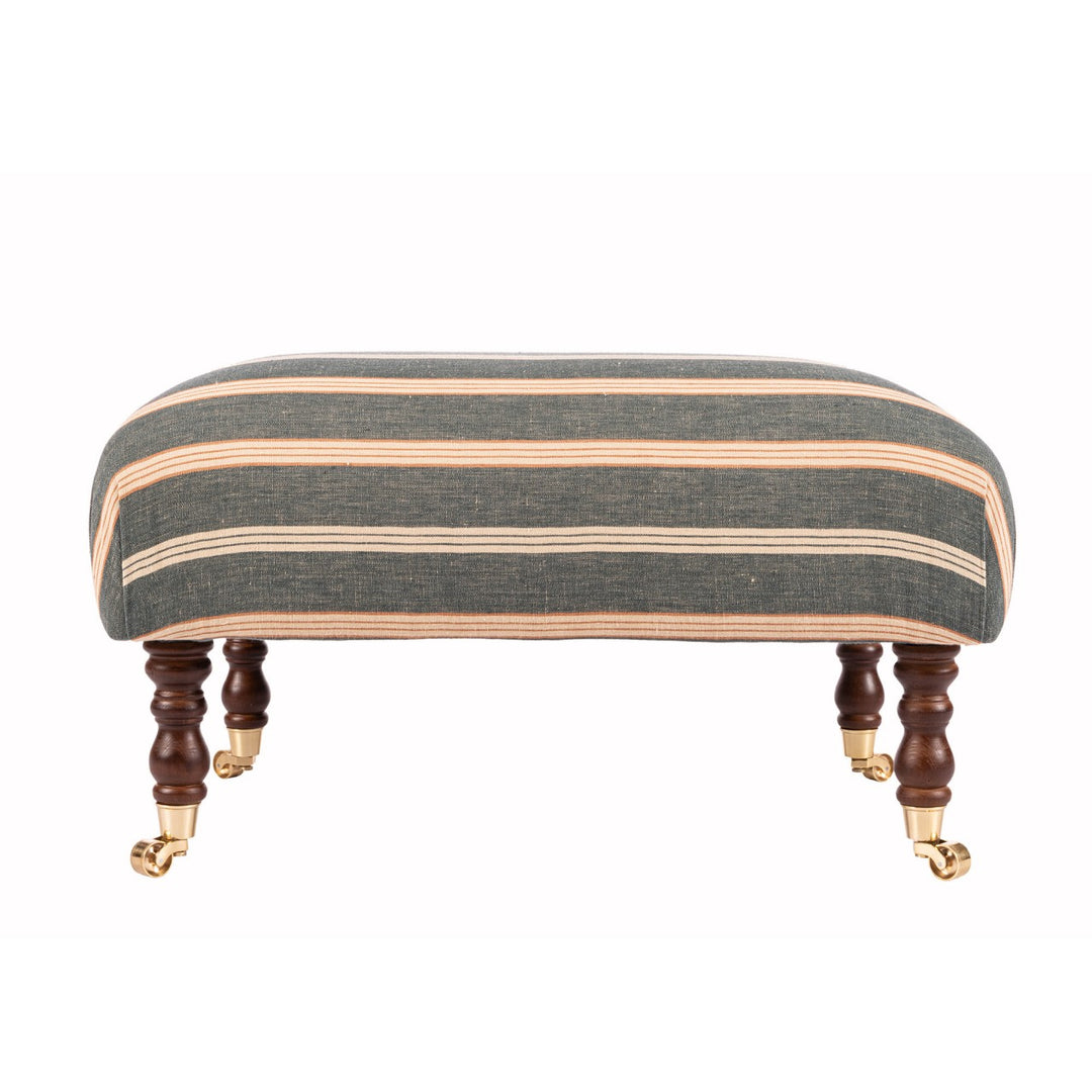 Hudson Stool - Oregon Stripes Washed Linen