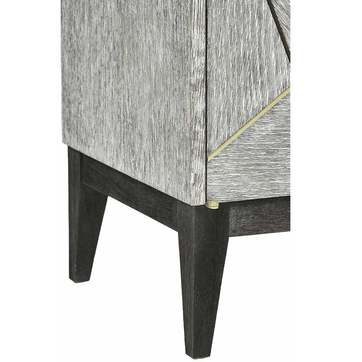 Dark French Oak Geometric Storage Cabinet