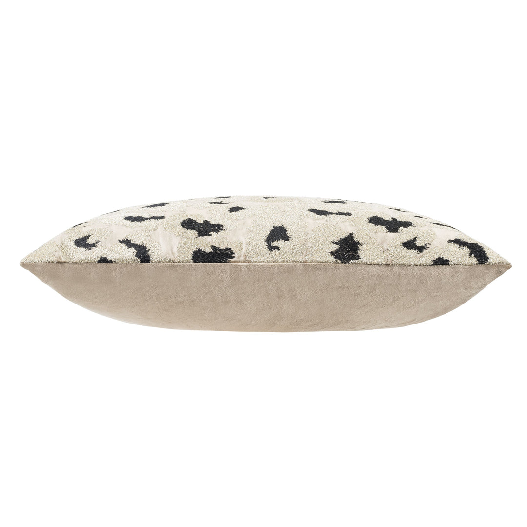 Rica Embroidered Animal Print Velvet Cushion