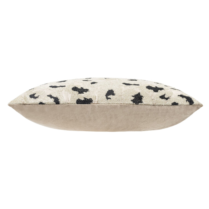 Rica Embroidered Animal Print Velvet Cushion