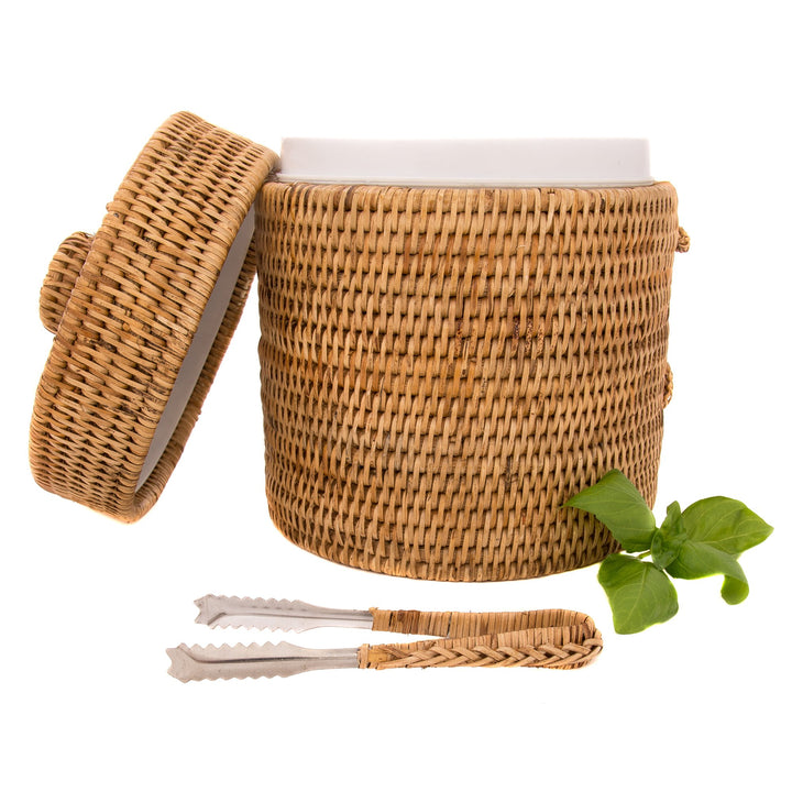 Rattan Ice Bucket - Honey Brown