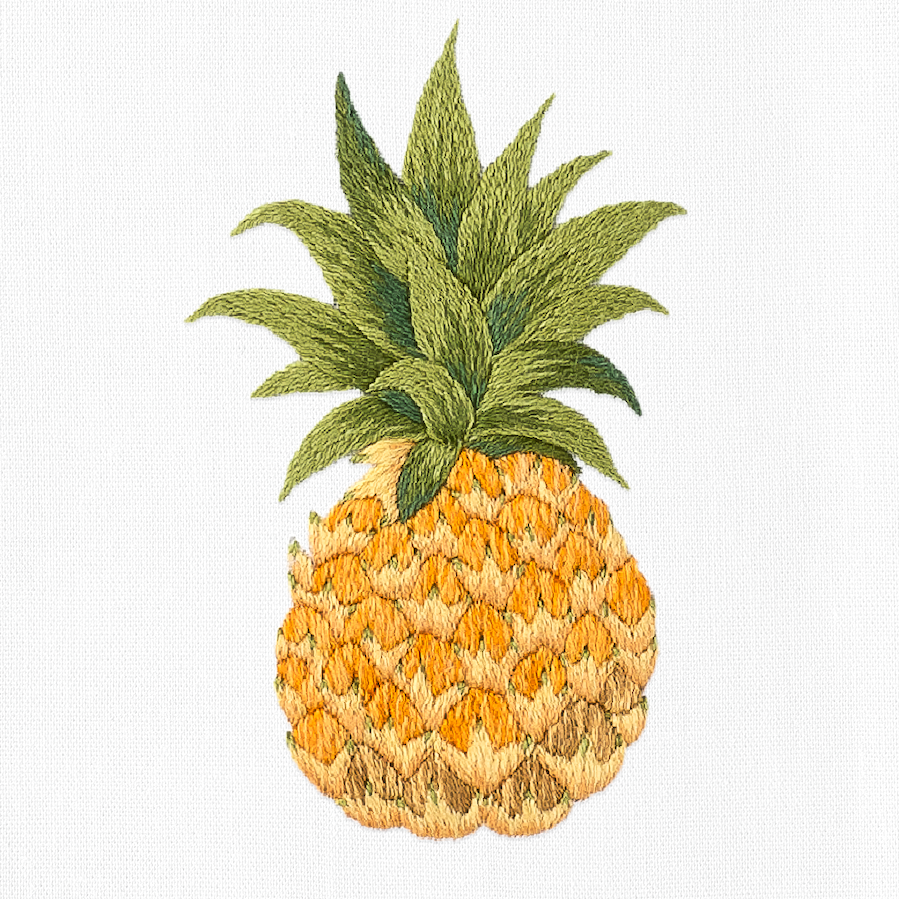 Pineapple Cotton Embroidered Hand Towel