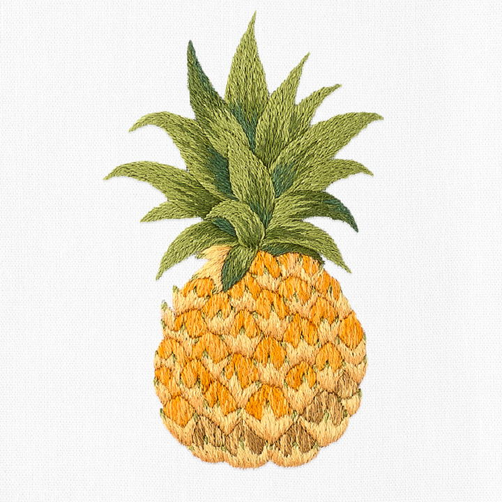 Pineapple Cotton Embroidered Hand Towel