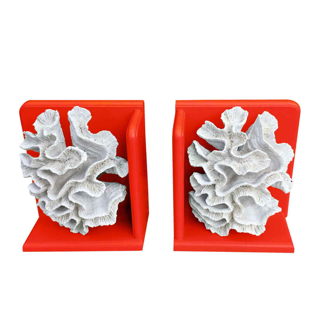 Coral Book Ends