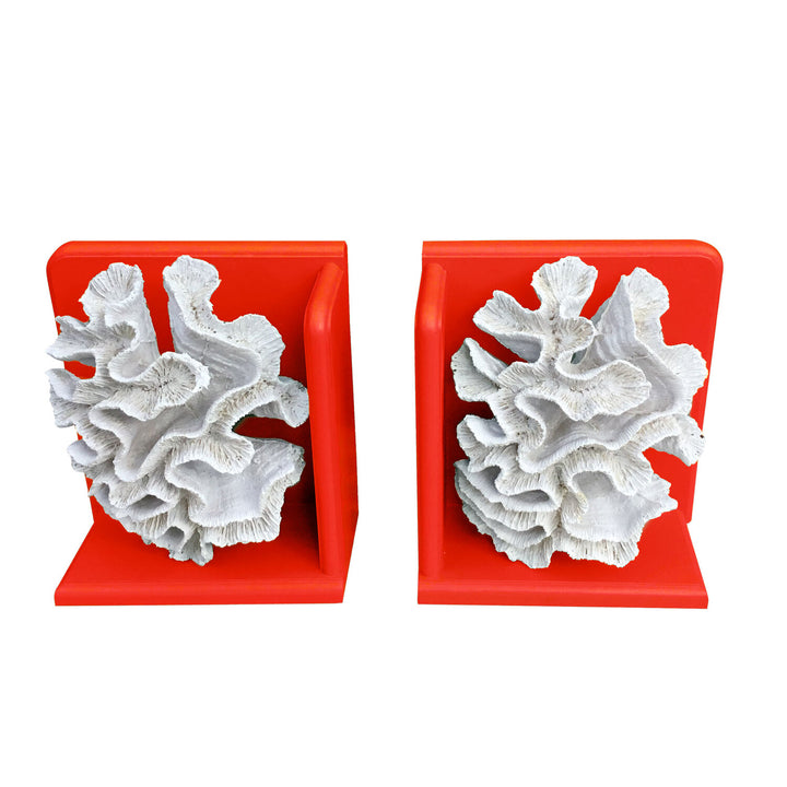Coral Book Ends