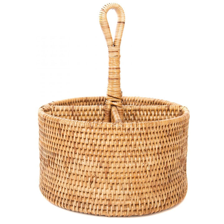 Rattan Cutlery Holder - Honey Brown