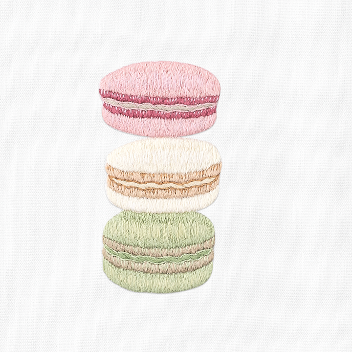 Macarons Cotton Embroidered Hand Towel