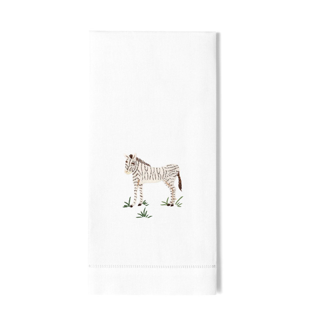 Zebra Cotton Embroidered Hand Towel