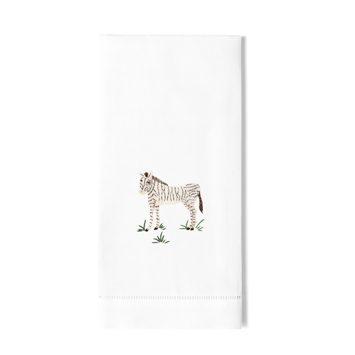 Zebra Cotton Embroidered Hand Towel