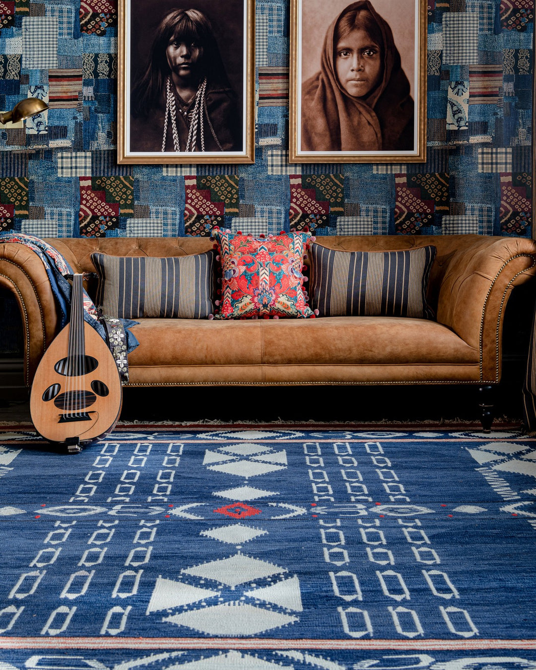 Kapadokia Indigo Wool Kilim Rug