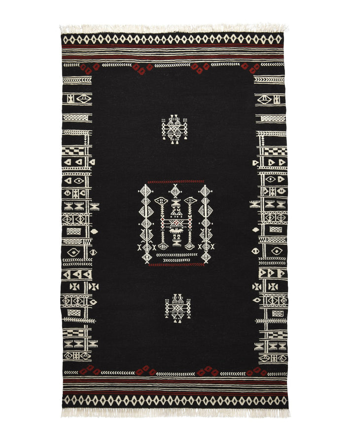 Yarasa Cocoa Wool Kilim Rug