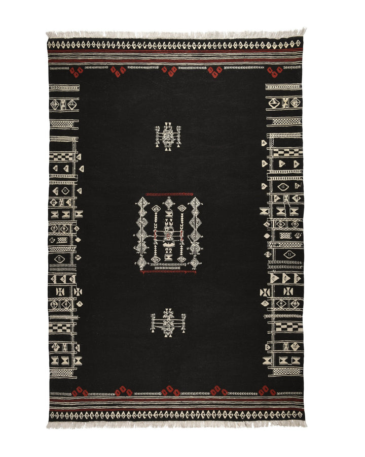 Yarasa Cocoa Wool Kilim Rug