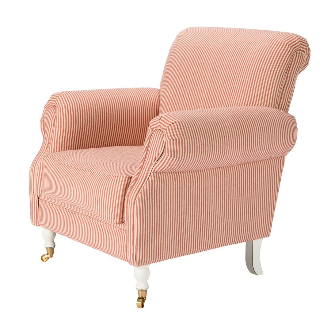 Kingston Armchair - Rhubarb Stripes Linen