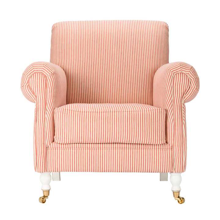 Kingston Armchair - Rhubarb Stripes Linen