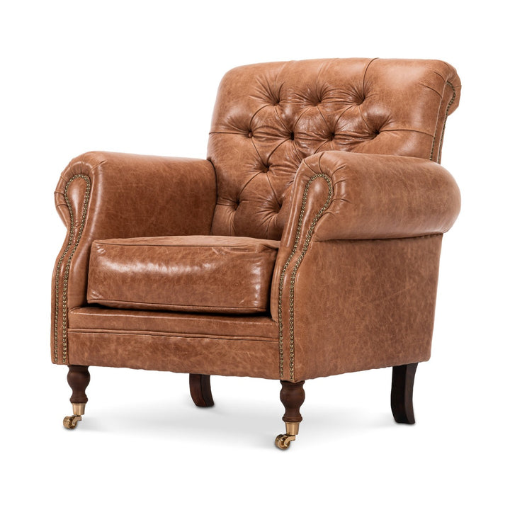 Kingston Armchair - Cambridge Hazelnut Leather