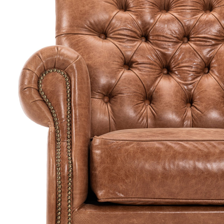 Kingston Armchair - Cambridge Hazelnut Leather