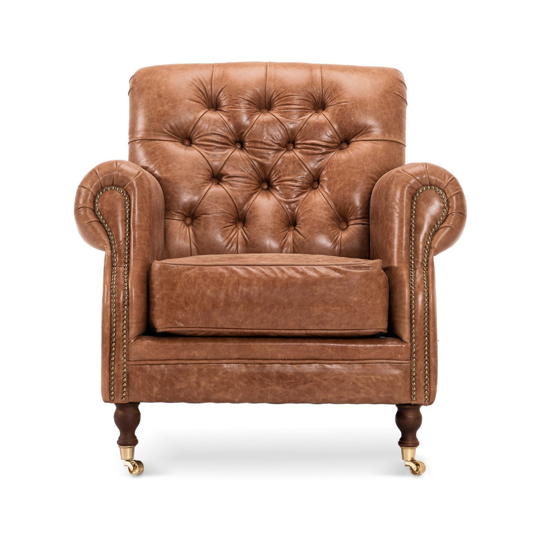 Kingston Armchair - Cambridge Hazelnut Leather