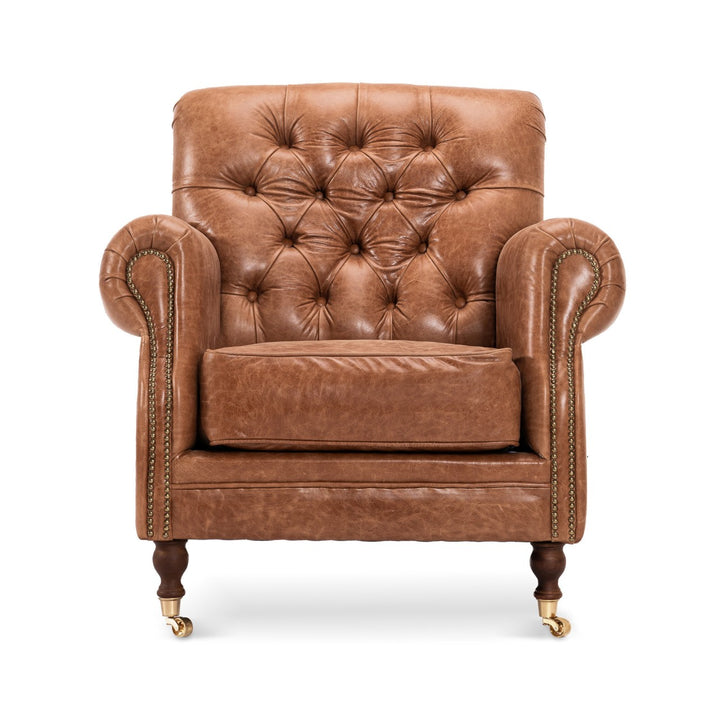 Kingston Armchair - Cambridge Hazelnut Leather