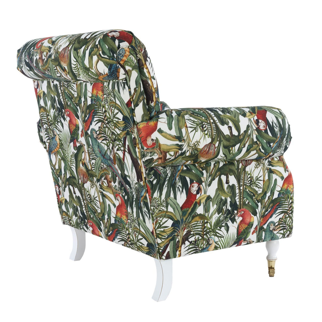 Kingston Armchair - Parrots Of Brazil Linen