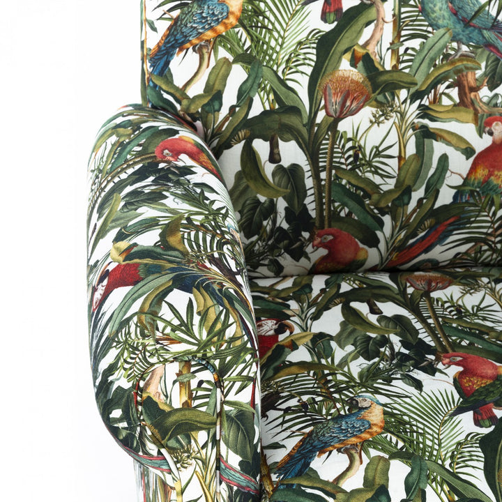 Kingston Armchair - Parrots Of Brazil Linen