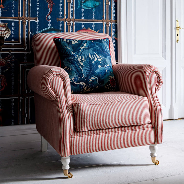 Kingston Armchair - Rhubarb Stripes Linen