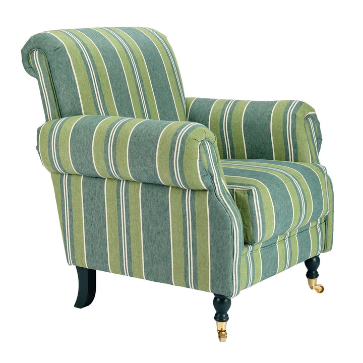Kingston Armchair - Szepviz Stripe Heavy Linen