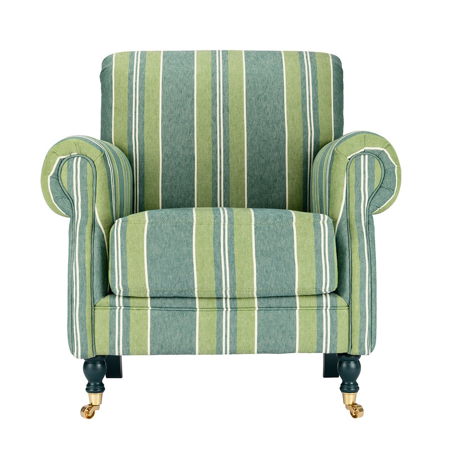 Kingston Armchair - Szepviz Stripe Heavy Linen