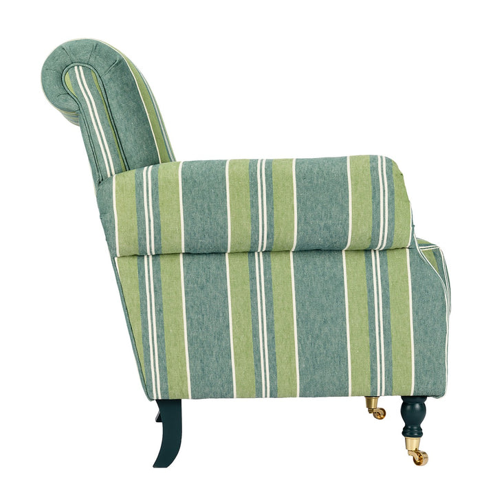 Kingston Armchair - Szepviz Stripe Heavy Linen