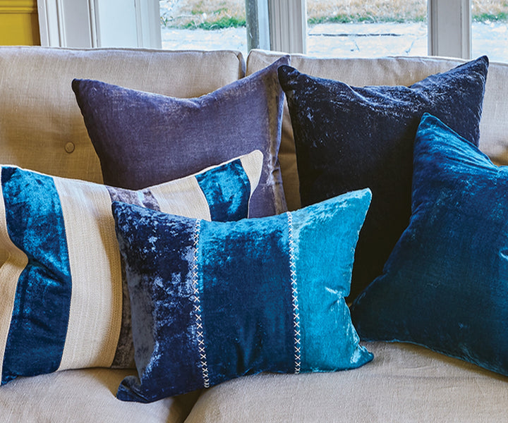 Paddy Marine Velvet Cushion