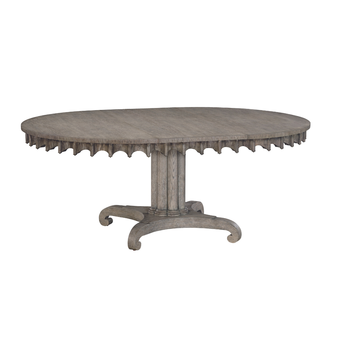 Longwood Oval Extending Greyed Oak Dining Table