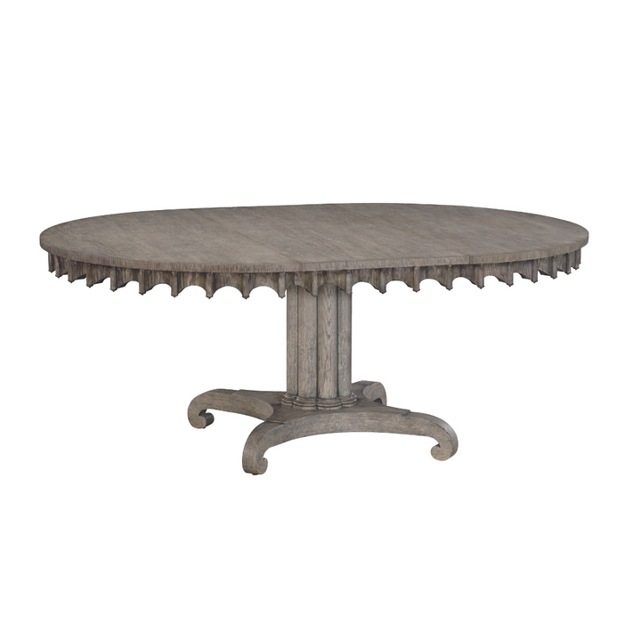 Longwood Oval Extending Greyed Oak Dining Table