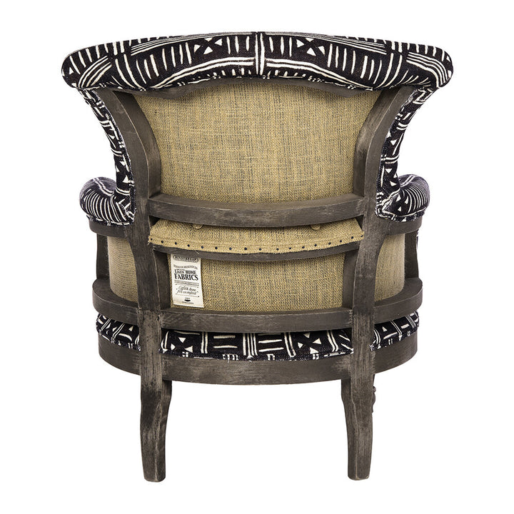 Louis Deconstructed Armchair - Bogolanfini Linen