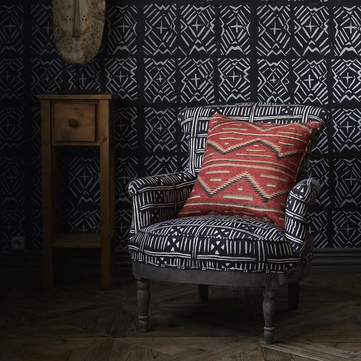 Louis Deconstructed Armchair - Bogolanfini Linen