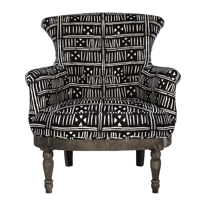 Louis Deconstructed Armchair - Bogolanfini Linen