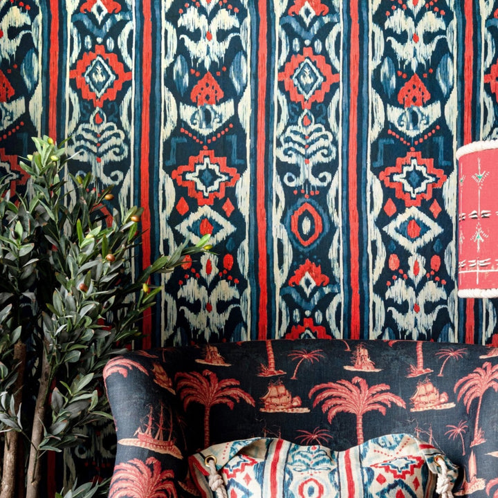 Mediterraneo Indigo Wallpaper