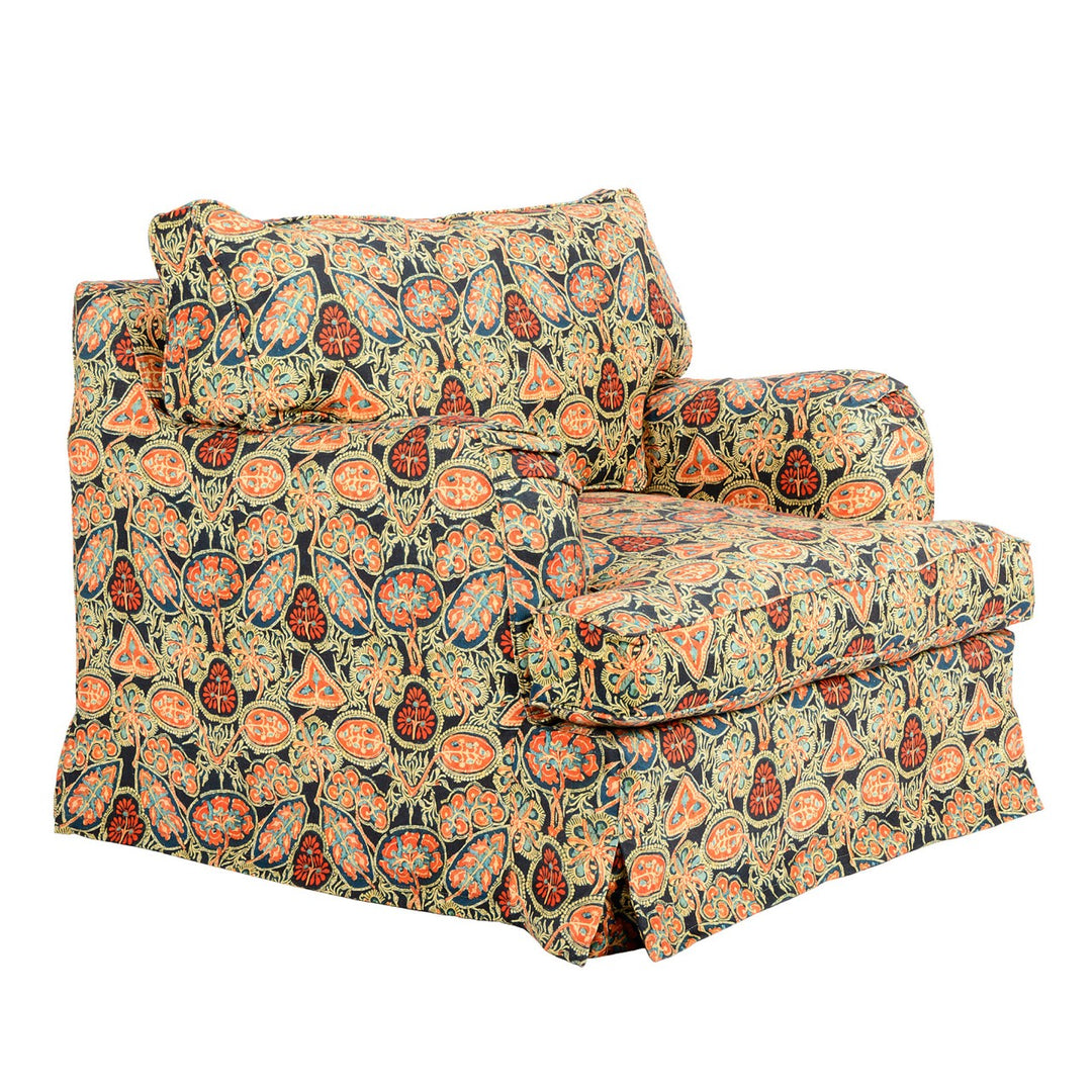 Montparnasse Skirted Chair - Heirloom Linen Fabric